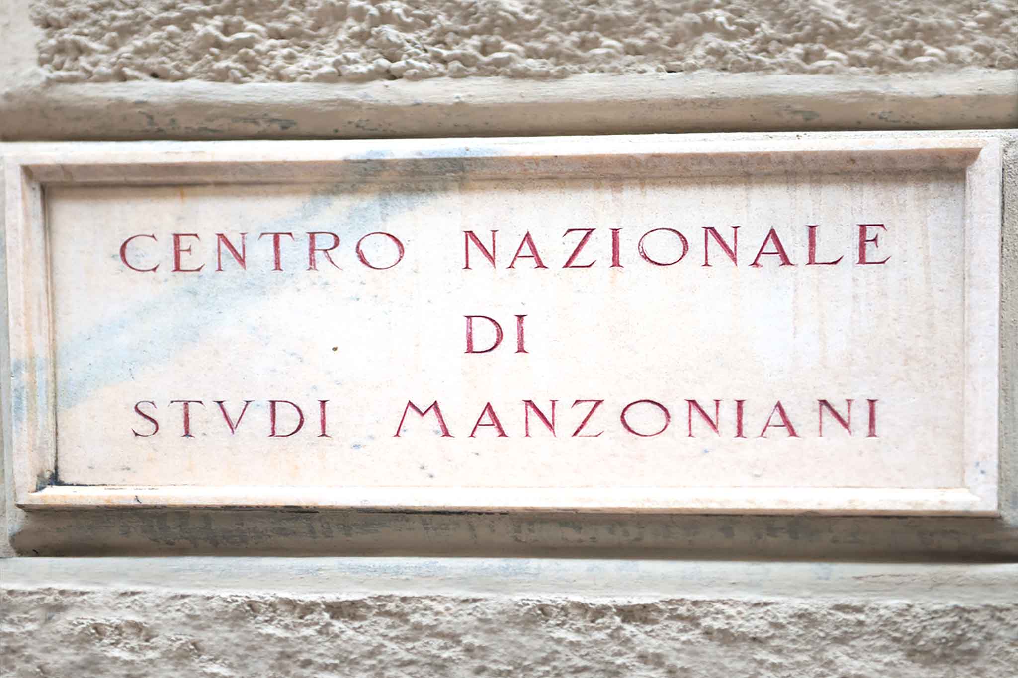 Foto Targhetta del Centro Nazionale di Studi Manzoniani